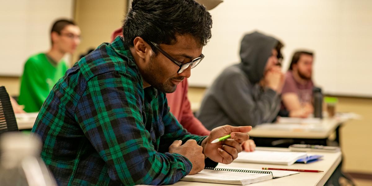 An Engineering student in classroom