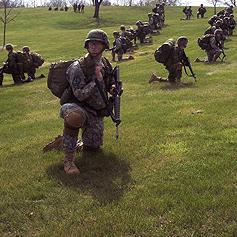 Student in full field uniform 