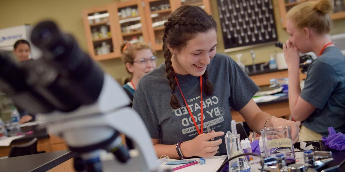 BCYC Immersion Biology participant in class